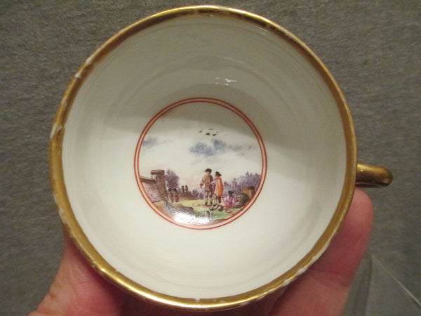 Tasse à thé et soucoupe Kauffahrtei en porcelaine de Meissen. 1730 (n°1)