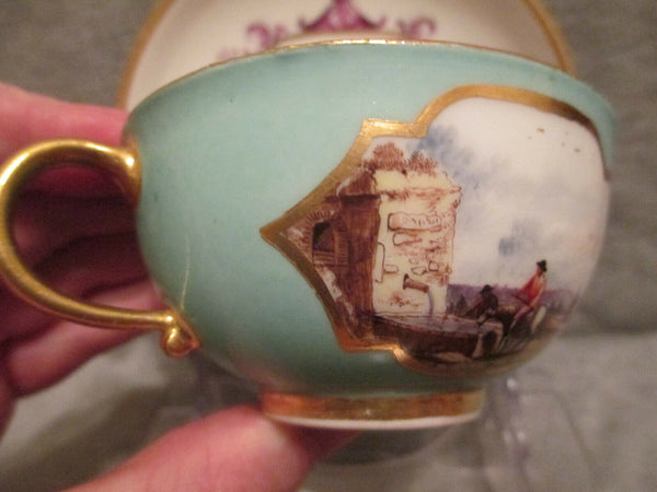 Tasse à thé et soucoupe Kauffahrtei en porcelaine de Meissen. 1730 (n°2)