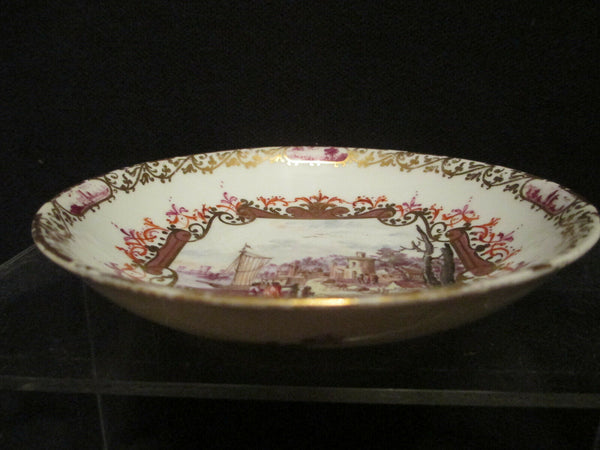 Soucoupe Scène Kauffahrtei En Porcelaine De Meissen 1735 (1)