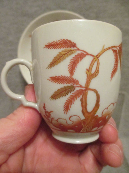 Tasse à café et soucoupe en porcelaine Doccia avec coq de combat, 1770-80 (n° 4)