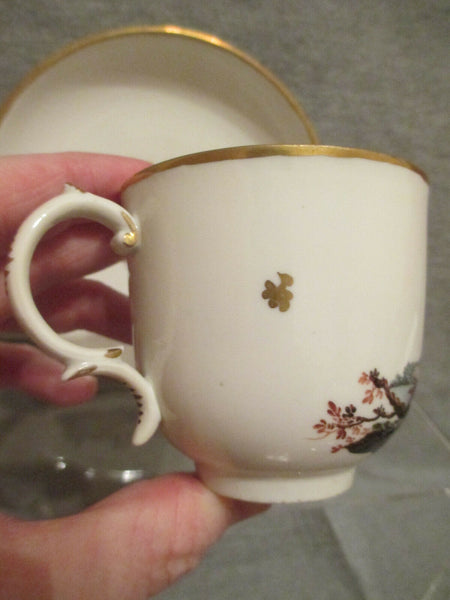 Fulda Porcelain Scenic Coffee Cup and Saucer 1765