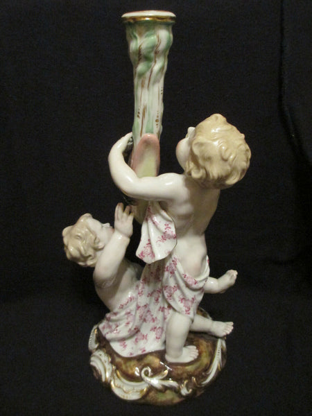 Candélabre Figural En Porcelaine De Meissen 19ème Siècle