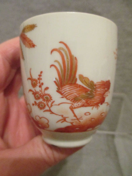 Tasse à café et soucoupe en porcelaine Doccia avec coq de combat, 1770-80 (n° 5)