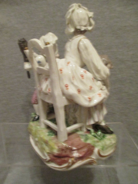 Frankenthal Porcelain Group Figure of The Caring Mother, Carl Theodor, 1770's