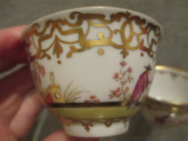Meissen / Dresden Porcelaine Chinoiserie Tea Bowl &amp; Soucoupe. (N°2)
