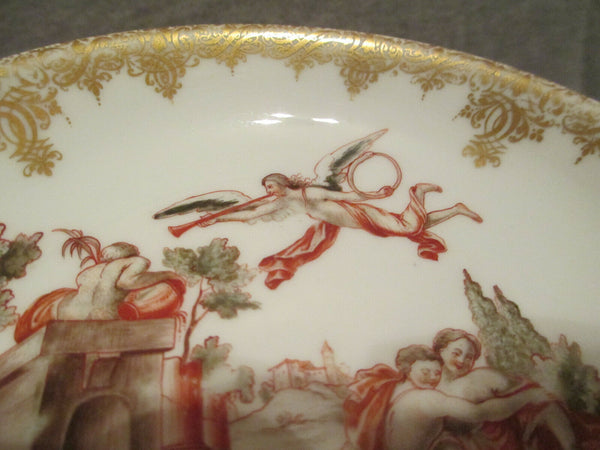 Soucoupe Fleur De Prunus Hausmaler En Porcelaine De Meissen 1730 