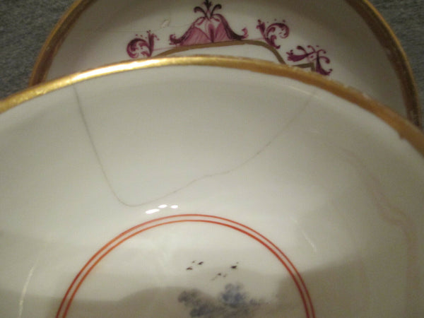 Meissen Porcelain Kauffahrtei Tea Cup & Saucer. 1730 (No 8)