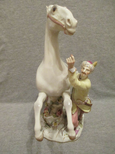 Dompteur de chevaux turc en porcelaine de Meissen, 1840