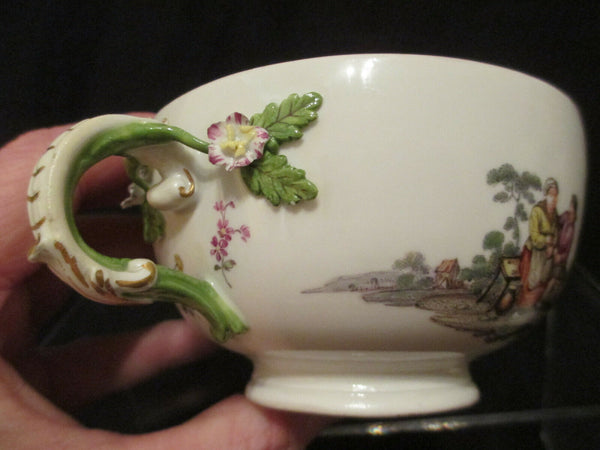 Meissen Porcelain Ecuelle with Tennier Scenes 1740.