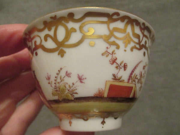 Meissen / Dresden Porcelaine Chinoiserie Tea Bowl &amp; Soucoupe. (N°1)