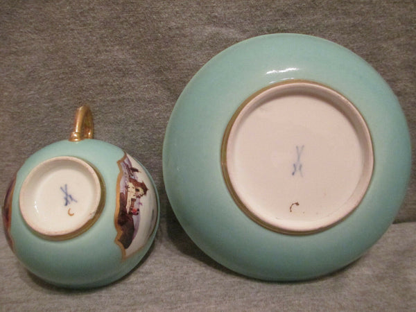 Meissen Porcelain Kauffahrtei Tea Cup & Saucer. 1730 (No 6)