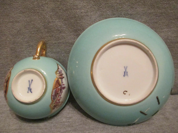 Meissener Porzellan Kauffahrtei Teetasse und Untertasse. 1730 (Nr. 8)