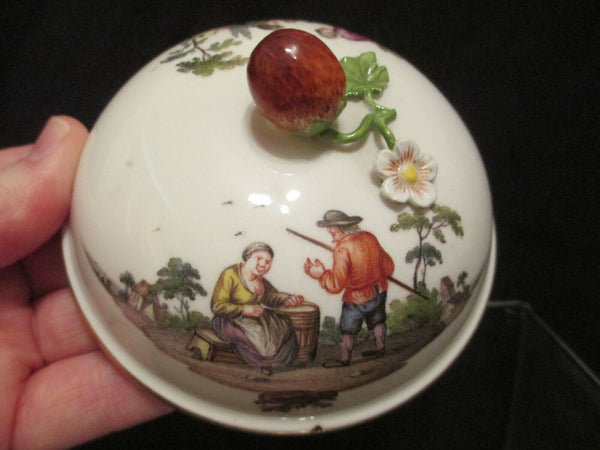 Meissen Porcelain Ecuelle with Tennier Scenes 1740.