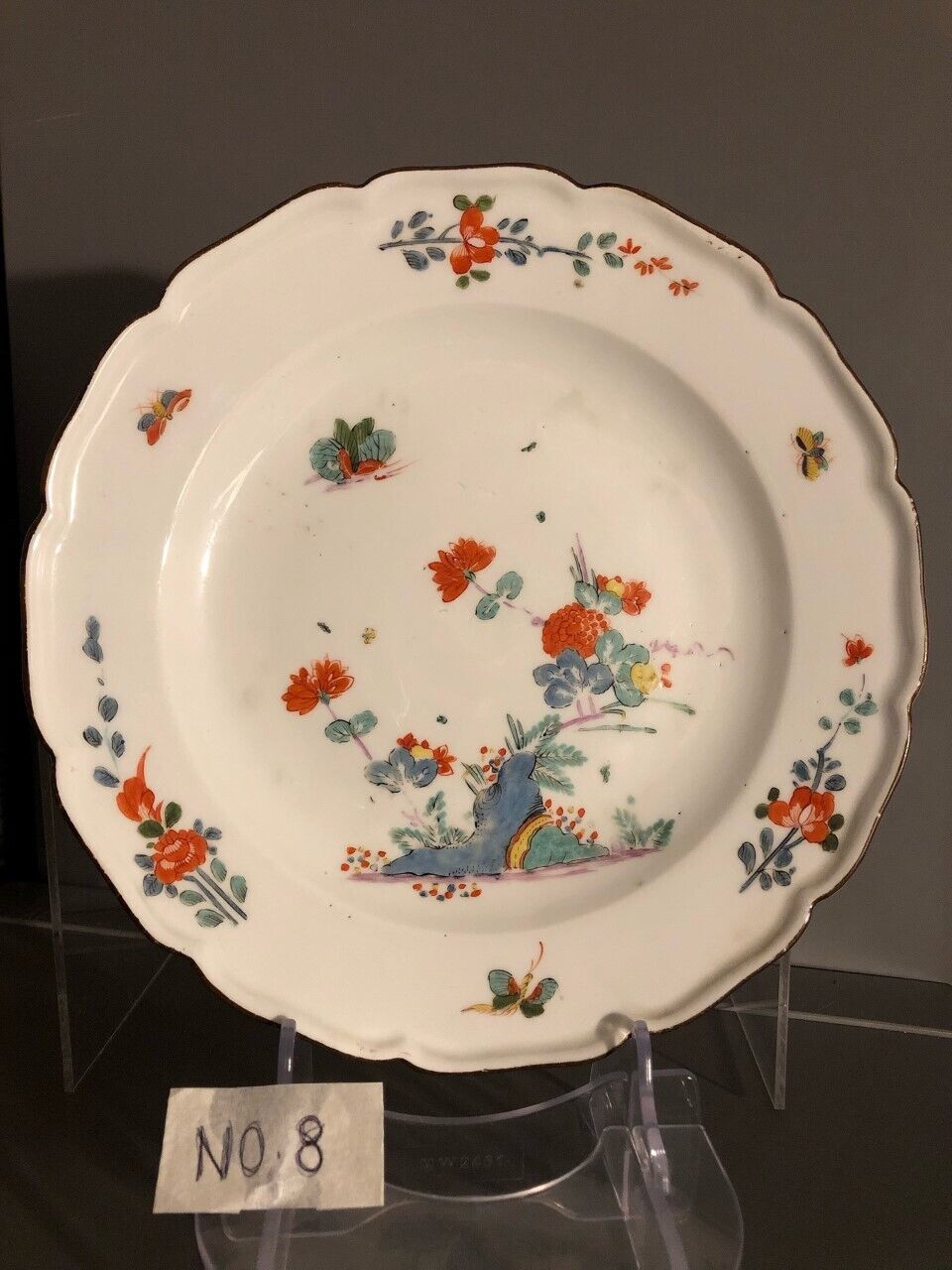 Meissen Porcelain Kakiemon Plate with Butterflies 1735 (No 8)