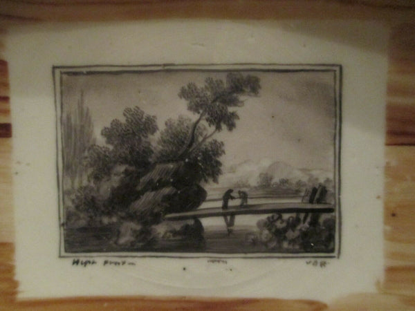 Frankenthal Porzellan Faux Bois Untertasse. 1776 Carl Theodor 