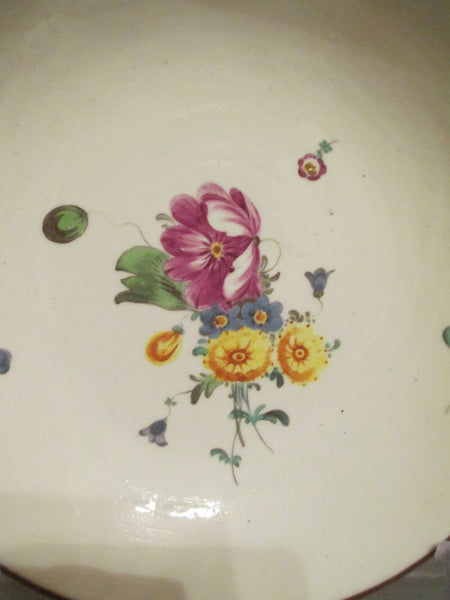 Soucoupe Florale En Porcelaine Frankenthal 1775