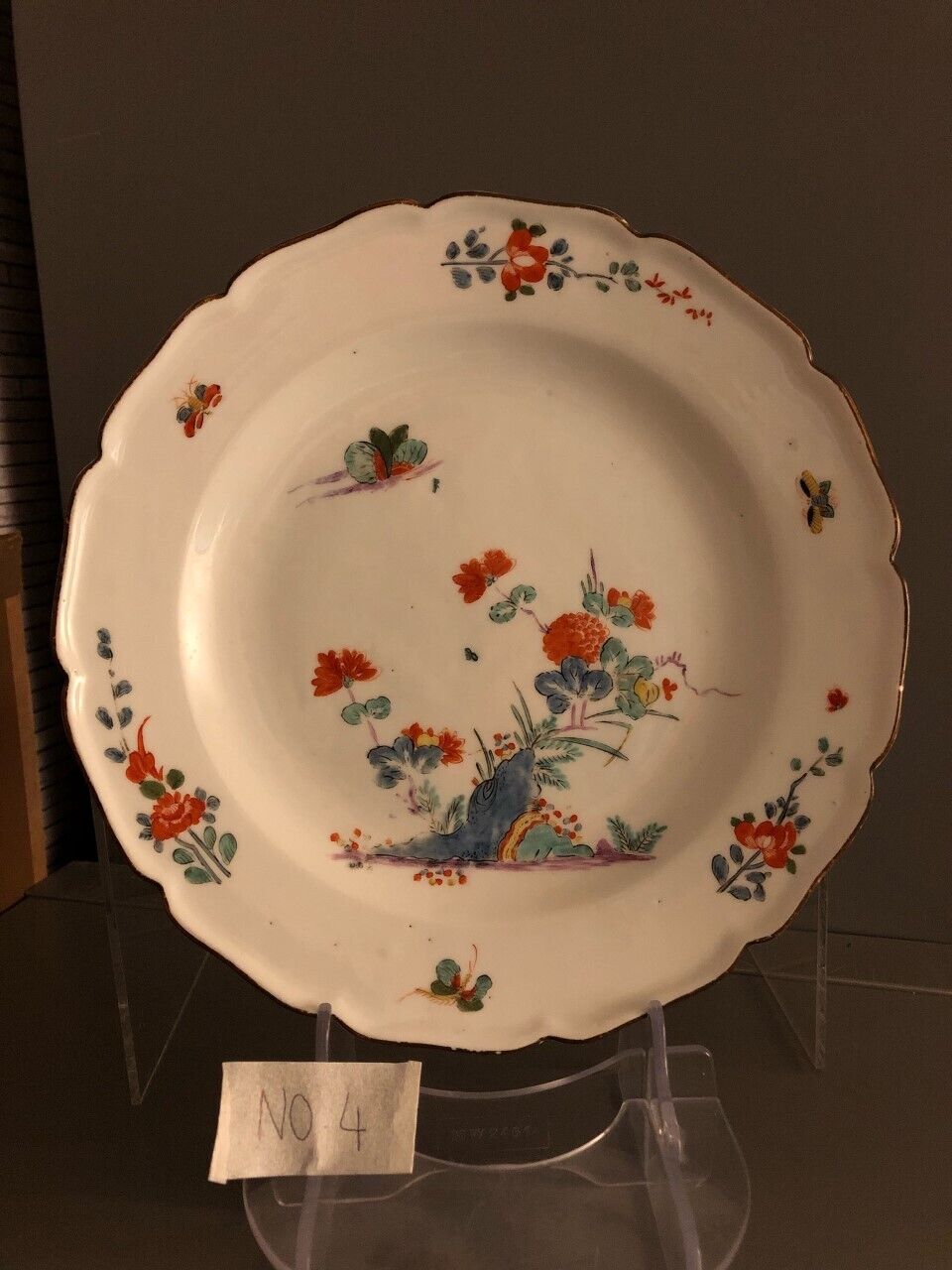 Meissen Porcelain Kakiemon Plate with Butterflies 1735 (No 4)