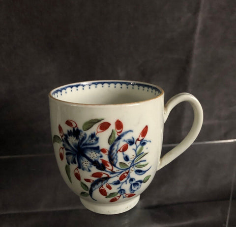 Porcelaine de Worcester, boîte de café Dr Wall Gillyflower 1770