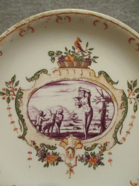 Meissen Porcelain Hausmaler Saucer, Circa 1720-25. Very Rare!