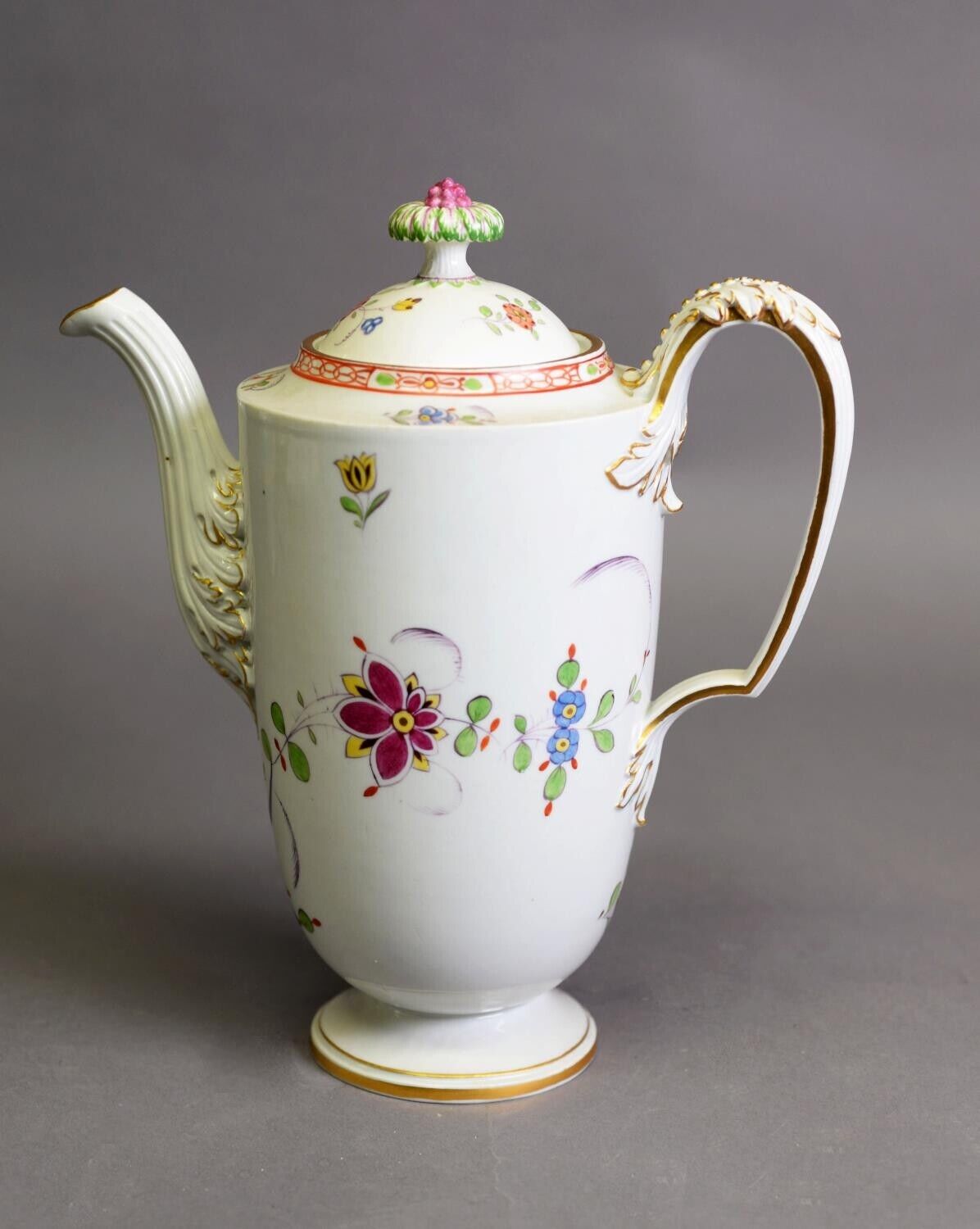 Meissener Porzellan Kakiemon Floral Kaffeekanne 1. Klasse Marcolini 