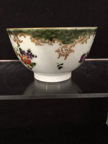 Cozzi Porcelain Floral Tea Bowl, 1770 - 1780