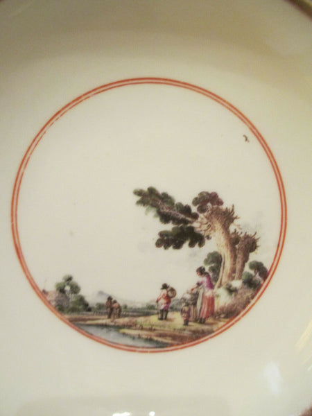 Meissen Scenic Saucer 18th Century