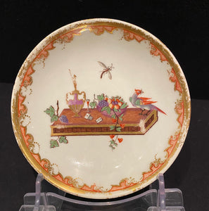 Meissen Soucoupe à Feuilles D'Acanthe Moulées 1725 Johann Friedrich Metzsch 