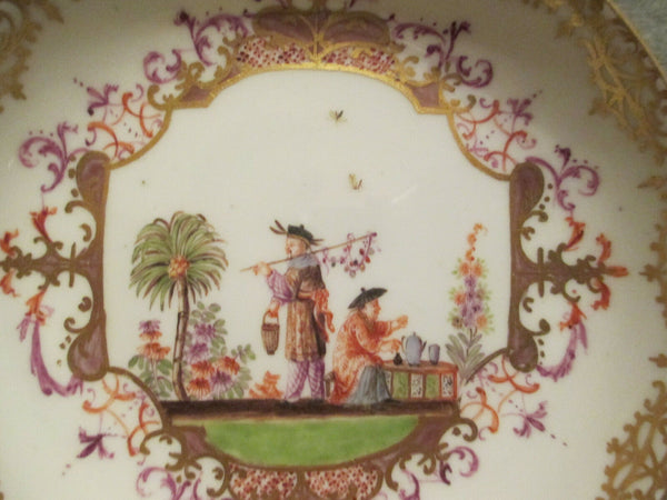 Porcelaine de Meissen, Soucoupe Chinoiserie, années 1730