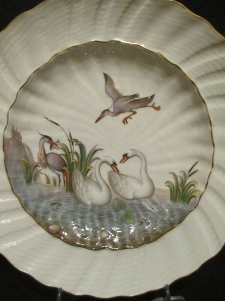 Assiette creuse service cygne en porcelaine de Meissen 19ème 