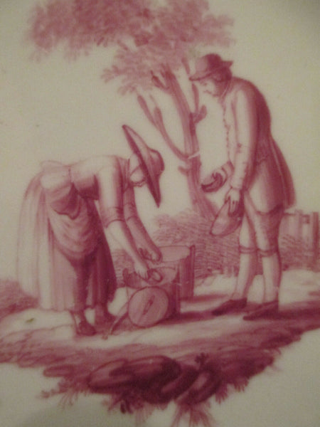 Den Haag Desert Plate with Farming Scene 1780