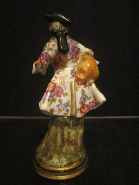 Meissen Porcelain Scent Bottle of a Dandy and Hound 19th C