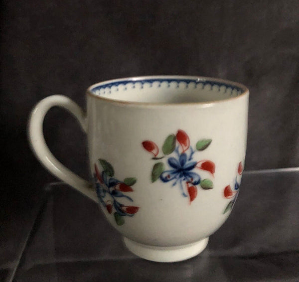 Worcester Porcelain, Dr Wall Gillyflower Coffee Can 1770