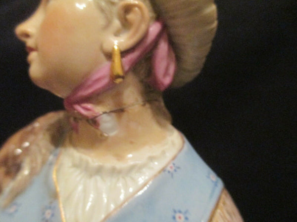 Eine große weibliche Malabar-Figur aus Meissener Porzellan, 19. Jh 