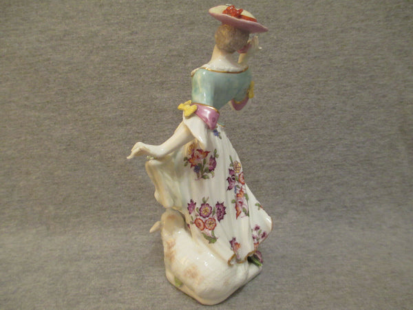 Figure Bergère En Porcelaine De Meissen 18ème