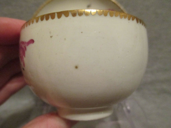 Zurich Porcelain, Floral Tea Bowl & Saucer, Circa 1770 (2 of 2)