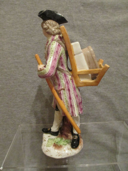 Meissen Porcelain Cris De Paris Figure of a Street Porter, Circa 1750s