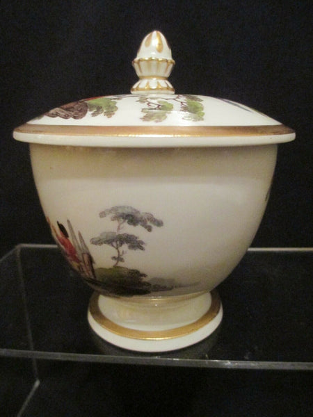 Meissen Porcelain  Tenniers Scene Lidded Sugar Pot