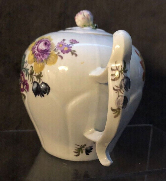 Meissen Porcelain Floral Teapot 1735 Rare