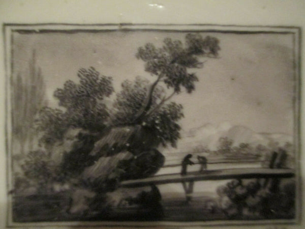 Soucoupe en faux bois en porcelaine Frankenthal. 1776 Carl Théodore 