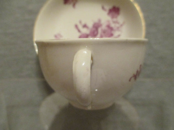 Ludwigsburg Floral Cup & Saucer.1700's (2)
