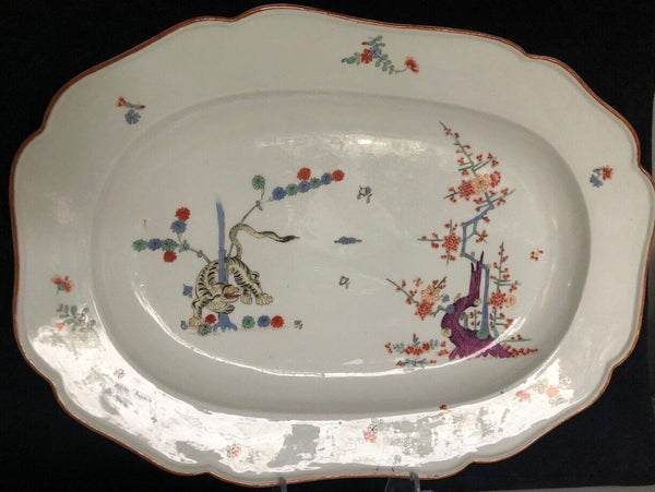 Meissen Porcelain Yellow Tiger Large Tray 18th C