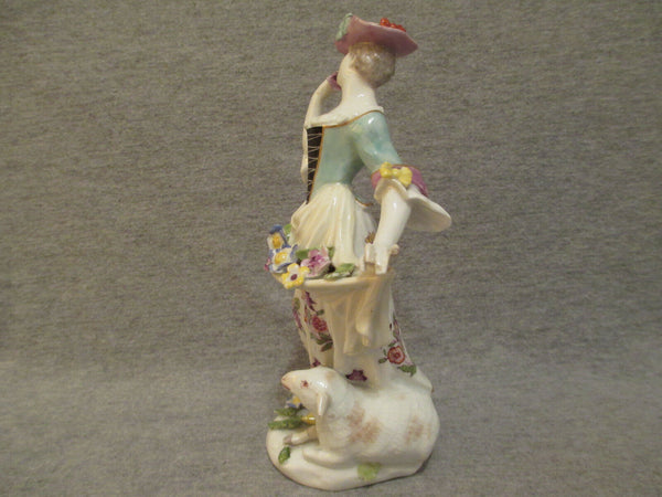 Figure Bergère En Porcelaine De Meissen 18ème