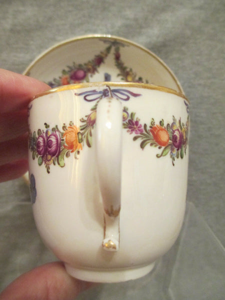 Nymphenburg Cup & Saucer, Very Rare 18th C.