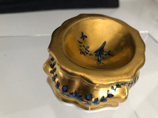 Meissener Porzellan, vergoldetes offenes Salz, Marcolini-Zeitraum 1774 - 1814 
