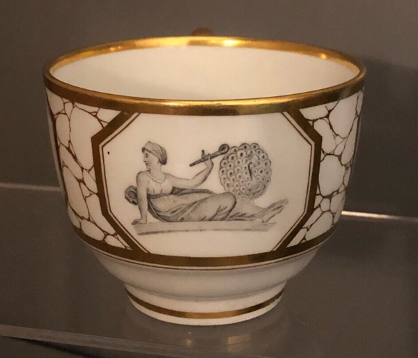 Worcester Barr Flight Barr Tasse à thé en porcelaine avec Juno, Neptune et Vulcain 1807-13