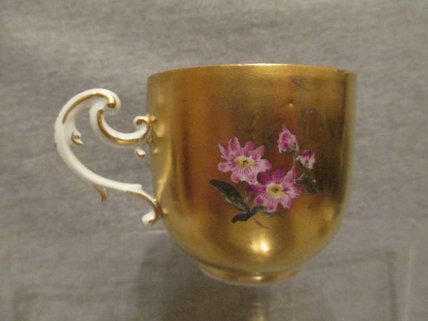 Tasse à thé florale dorée Meissen, années 1700 