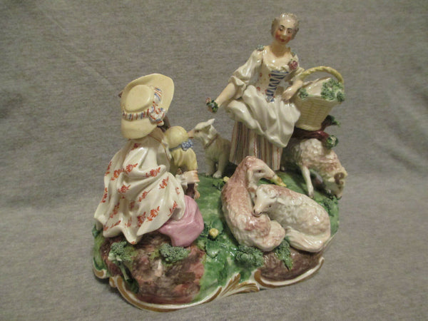 Figurine de groupe de berger Frankenthal, Carl Theodor Mark 1770