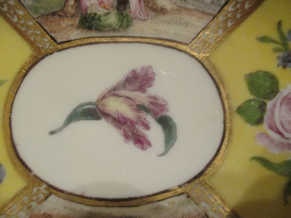 Soucoupe En Porcelaine De Meissen, Aux Scènes De Nounou 1740