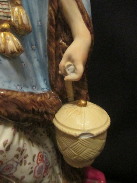 Eine große weibliche Malabar-Figur aus Meissener Porzellan, 19. Jh 