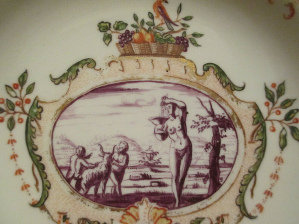 Meissen Porcelain Hausmaler Saucer, Circa 1720-25. Very Rare!